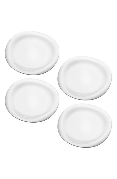 Shop Georg Jensen Set Of 4 Cobra Porcelain Dinner Plates In White