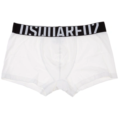 Shop Dsquared2 Icon Boxer Shorts In Bianco