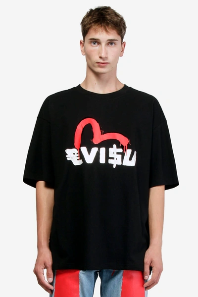 Shop Evisu X Sfera Ebbasta T-shirt In Black