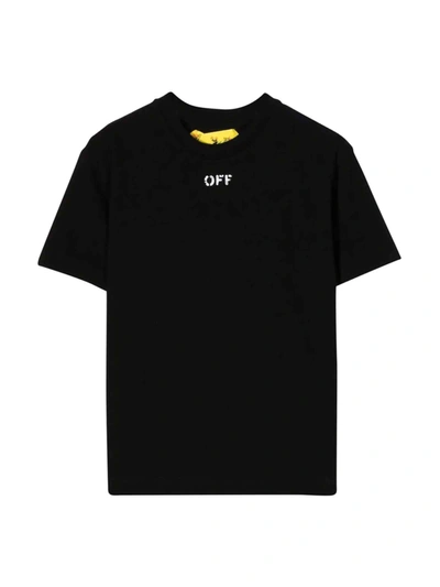 Shop Off-white Black T-shirt With White Logo In Nero/bianco