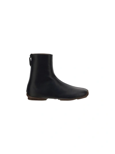 Shop Burberry Ankle Boots In Black/ebony Brown