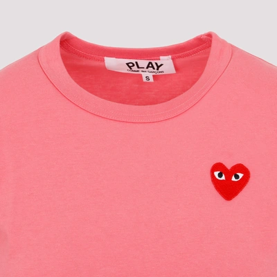 Shop Comme Des Garçons Play T-shirt Tshirt In Pink &amp; Purple