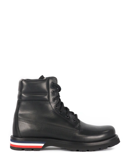 Shop Moncler Vancouver Ankle Boots In Black Leather