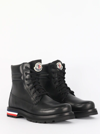 Shop Moncler Vancouver Ankle Boots In Black Leather