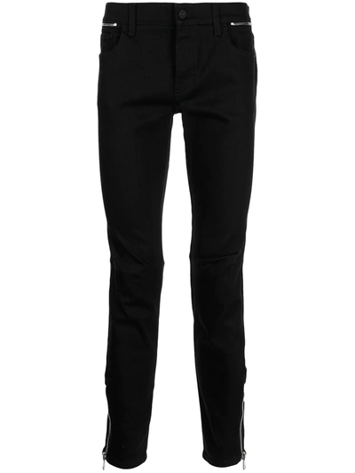 Shop Gucci Zip-detail Skinny Jeans In Black