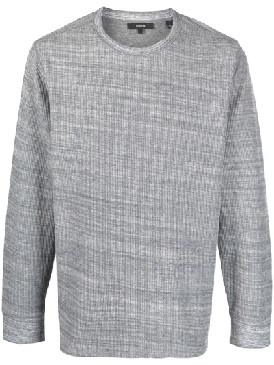Shop Vince Thermal Long-sleeved T-shirt In Grey