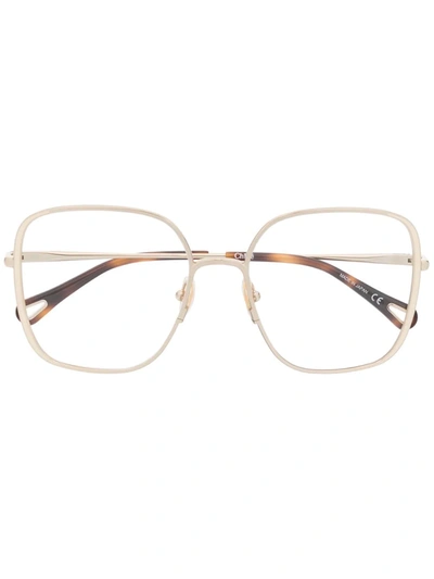 Shop Chloé Irene Square-frame Glasses In Gold
