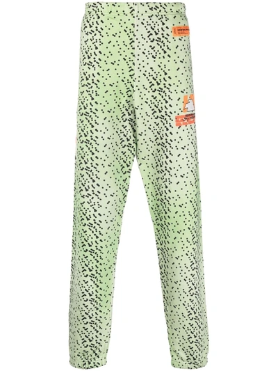 Shop Heron Preston Abstract-spot Track Pants In Green