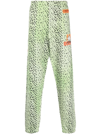 Heron Preston Green Abstract-spot Track Pants In Green