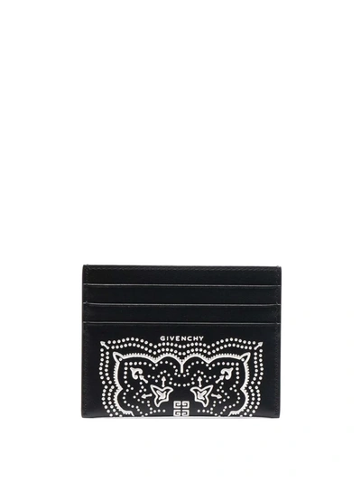Shop Givenchy Bandana Print Cardholder In Black