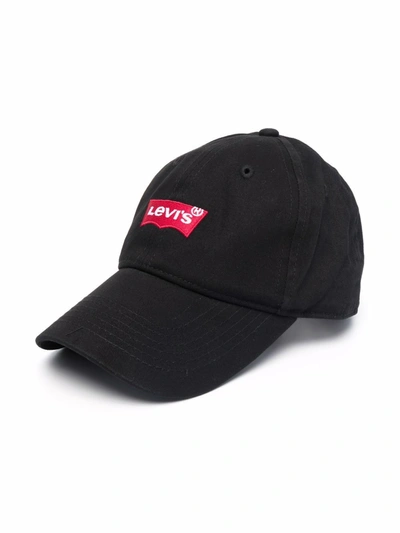 Shop Levi's Logo-embroidered Cap In Black