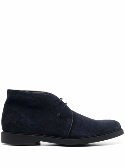Shop Fratelli Rossetti Lace-up Suede Boots In Blau