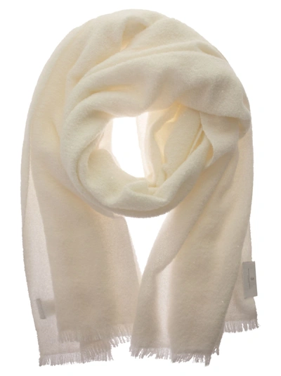 Shop Brunello Cucinelli Soft Dazzling Cashmere And Silk Scarf In Vanilla