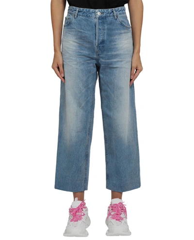 Shop Balenciaga Light Blue Jeans In Denim