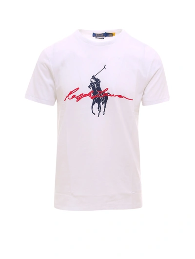 Shop Polo Ralph Lauren T-shirt In White