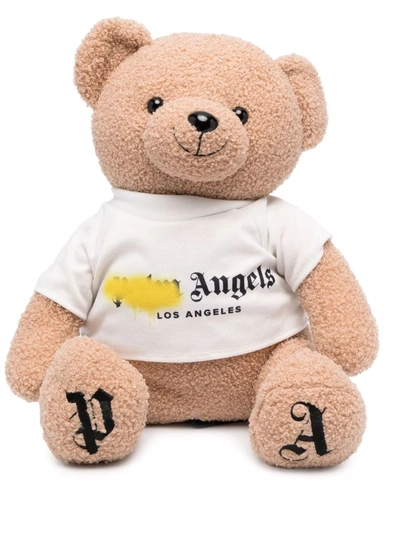 Shop Palm Angels Teddy Bear Logo Collectible In Brown