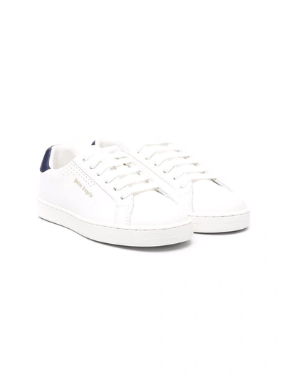 Shop Palm Angels Logo-print Low-top Trainers In White