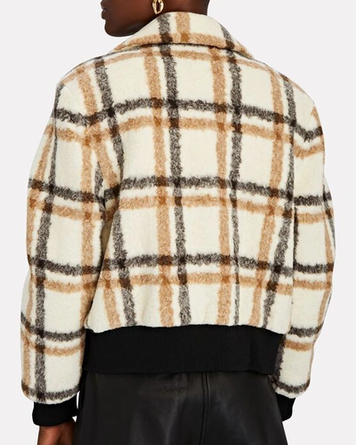 Shop Jonathan Simkhai Standard Pia Plaid Bomber Jacket In Multi