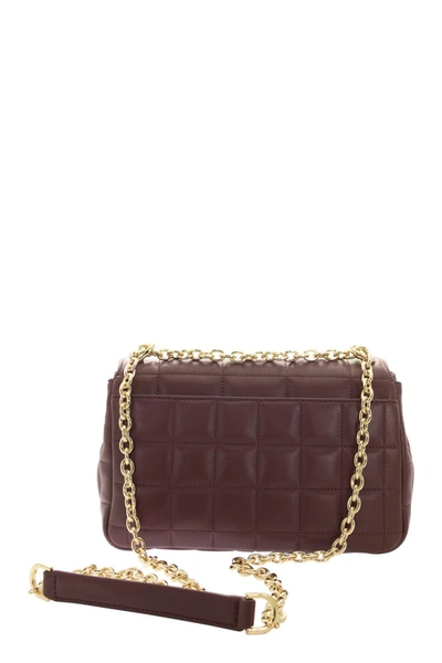 Shop Michael Kors Soho - Quilted Leather Shoulder Bag In Berry