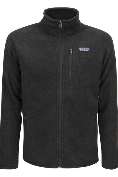 Shop Patagonia Better Sweater Fleece Jacket In Black