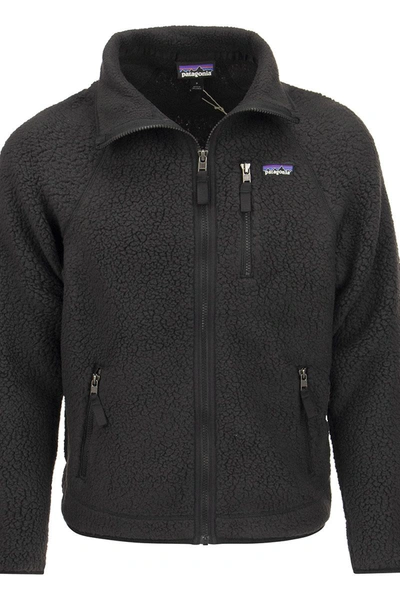 Shop Patagonia Retro Pile - Fleece Jacket In Black