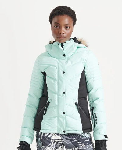 Superdry Women's Sport Snow Luxe Puffer Jacket Light Blue | ModeSens