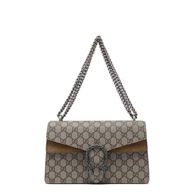 Shop Gucci Dionysus Small Gg Shoulder Bag In Grey