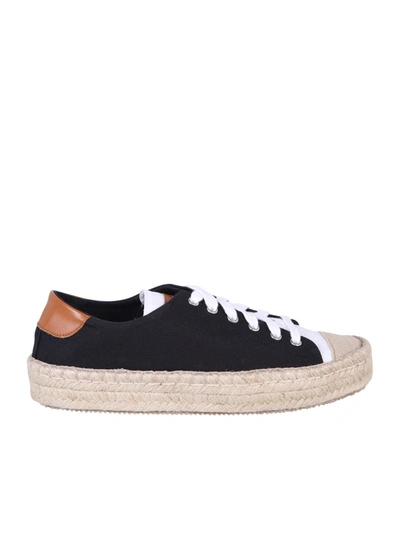 Shop Jw Anderson Canvas And Leather Sneakers In Blue