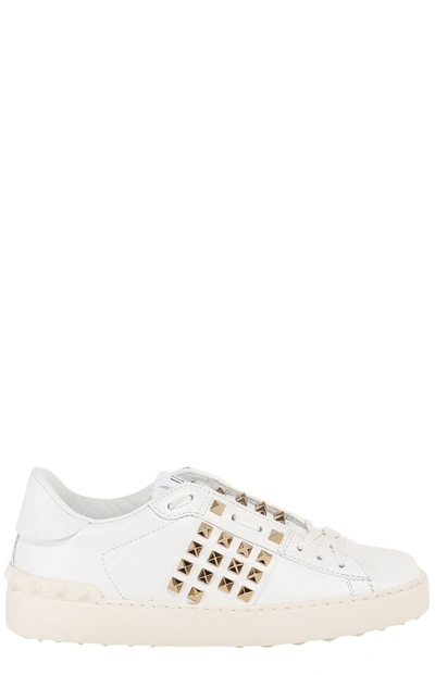 Shop Valentino Garavani Rockstud Lace In White