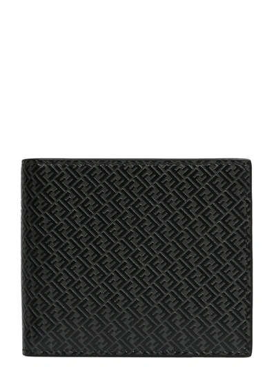 Shop Fendi Ff Micro Pattern Bifold Wallet In Multi