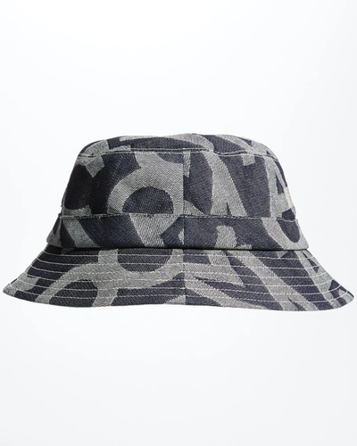 Shop Marc Jacobs Denim Logo-embroidered Bucket Hat In Denim Blue