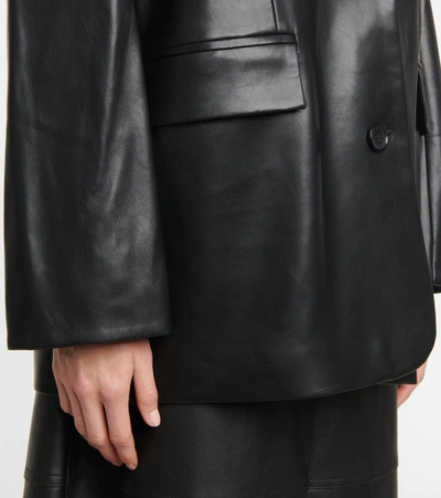 SYLVIA人造皮革西装式外套