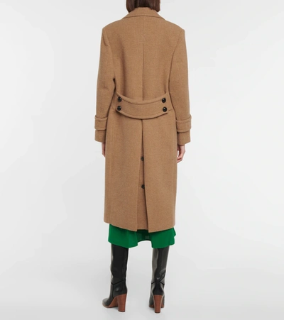 Shop Victoria Beckham Virgin Wool And Cashmere Coat In Camel Aw21