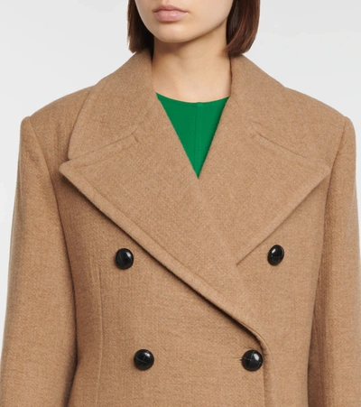 Shop Victoria Beckham Virgin Wool And Cashmere Coat In Camel Aw21