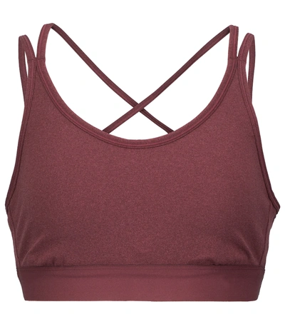 Shop Tory Sport Cross-back Sports Bra In Winetasting Heather