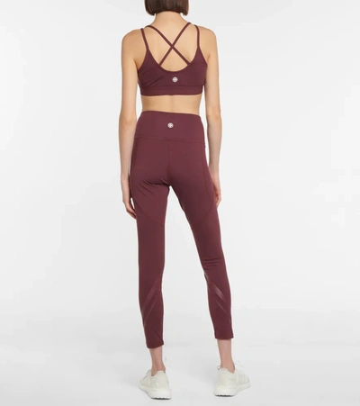 Shop Tory Sport Cross-back Sports Bra In Winetasting Heather