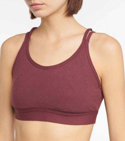 Shop Tory Sport Cross-back Sports Bra In Winetasting Heather