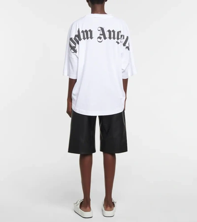 Shop Palm Angels Logo Cotton-jersey T-shirt
