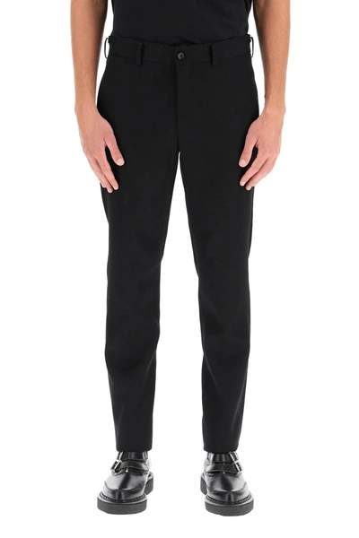 Shop Comme Des Garçons Homme Deux Slim Fit Wool Trousers In Black (black)