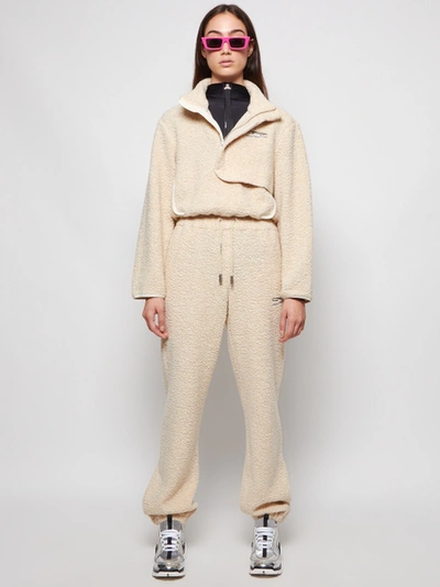 Shop Off-white Athletic Teddy Jacket Beige