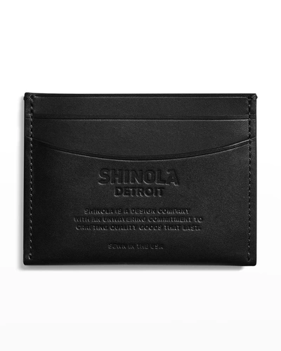 Shop Shinola Men's Five-pocket Vachetta Leather Card Case In Black