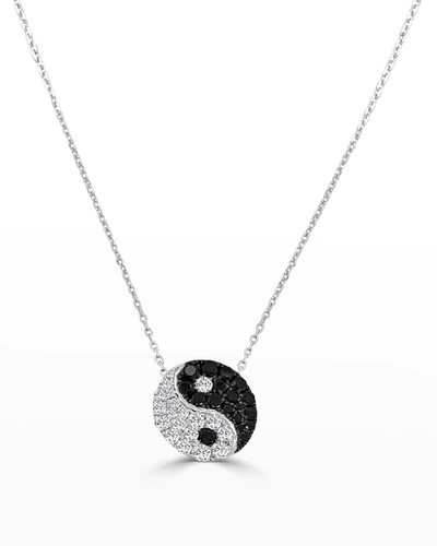 Shop Frederic Sage 18k White Gold Diamond Yin-yang Pendant Necklace