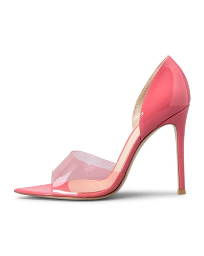 Shop Gianvito Rossi Bree 105mm Pexi Peep-toe D'orsay High-heel Sandals In Ruby Rose