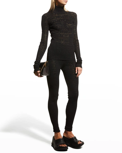 Shop Givenchy 16gg Monogram Lace Sweater In Black