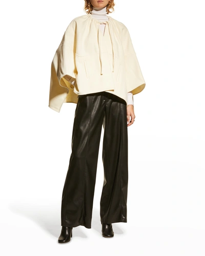 Shop Kobi Halperin Mimi Tie-front Cashmere Coat In Ivory