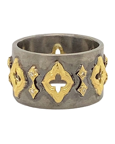 Shop Armenta Old World Open Scroll Wide Band Ring In Ow