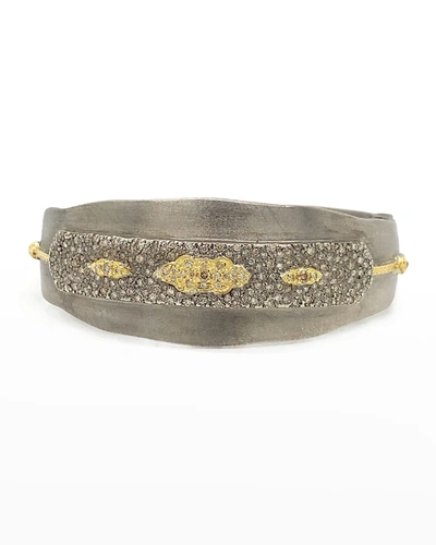 Shop Armenta Old World Pave Scroll Kick Cuff In Ow
