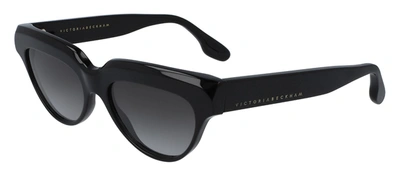 Shop Victoria Beckham Vb602s 001 Rectangle Sunglasses In Grey