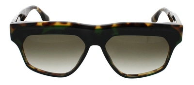 Shop Victoria Beckham Vb603s 307 Rectangle Sunglasses In Grey