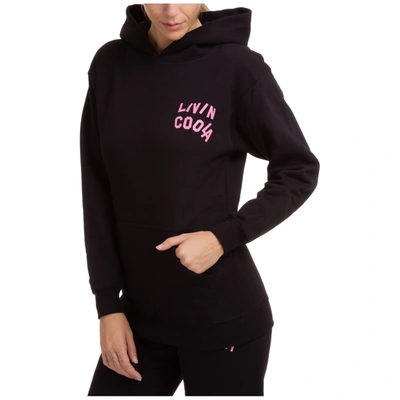 Shop Livincool Women's Sweatshirt Hood Hoodie In Black